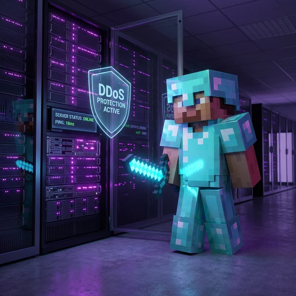 Minecraft Hosting Benefits - DDoS, Low Ping, TPS, Support
